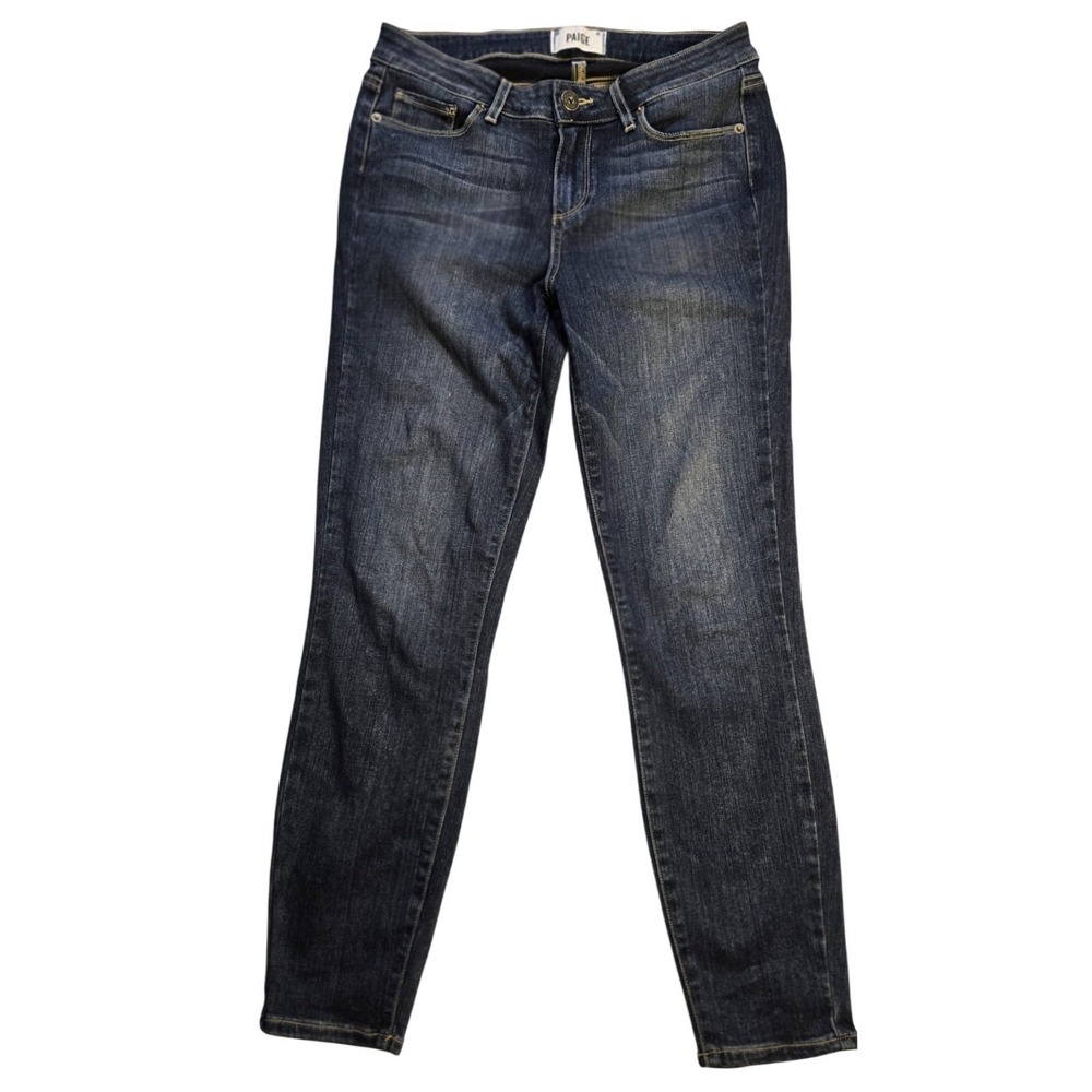 PAIGE 29 Verdugo‎ Crop Skinny Jeans Womens Dark Wash Denim Mid Rise